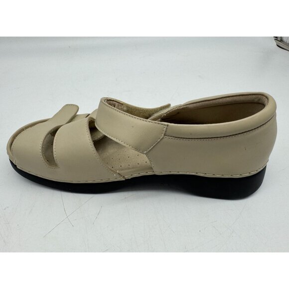 Propet Womens Breezy Walker Sandals Size 11 Extra Wide Beige Leather Casual - Picture 8 of 9